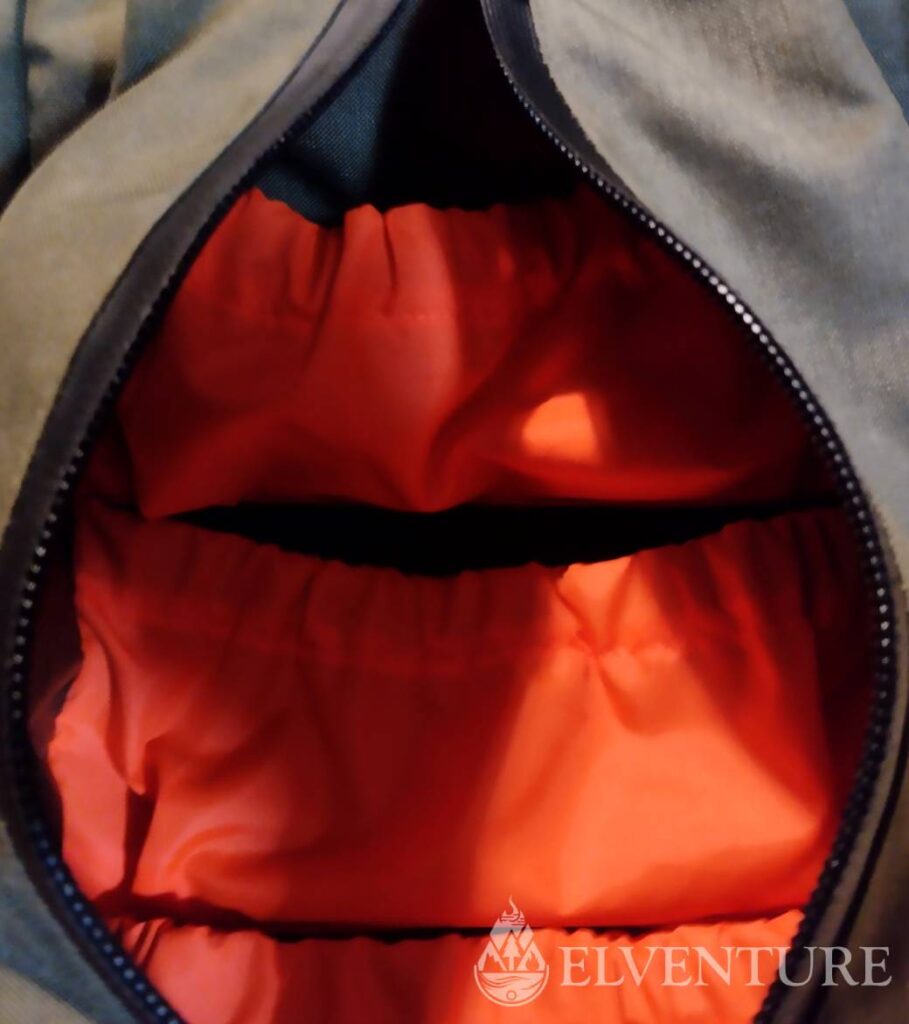 Puste kieszonki małej komory plecaka HRDY Mouse 20L