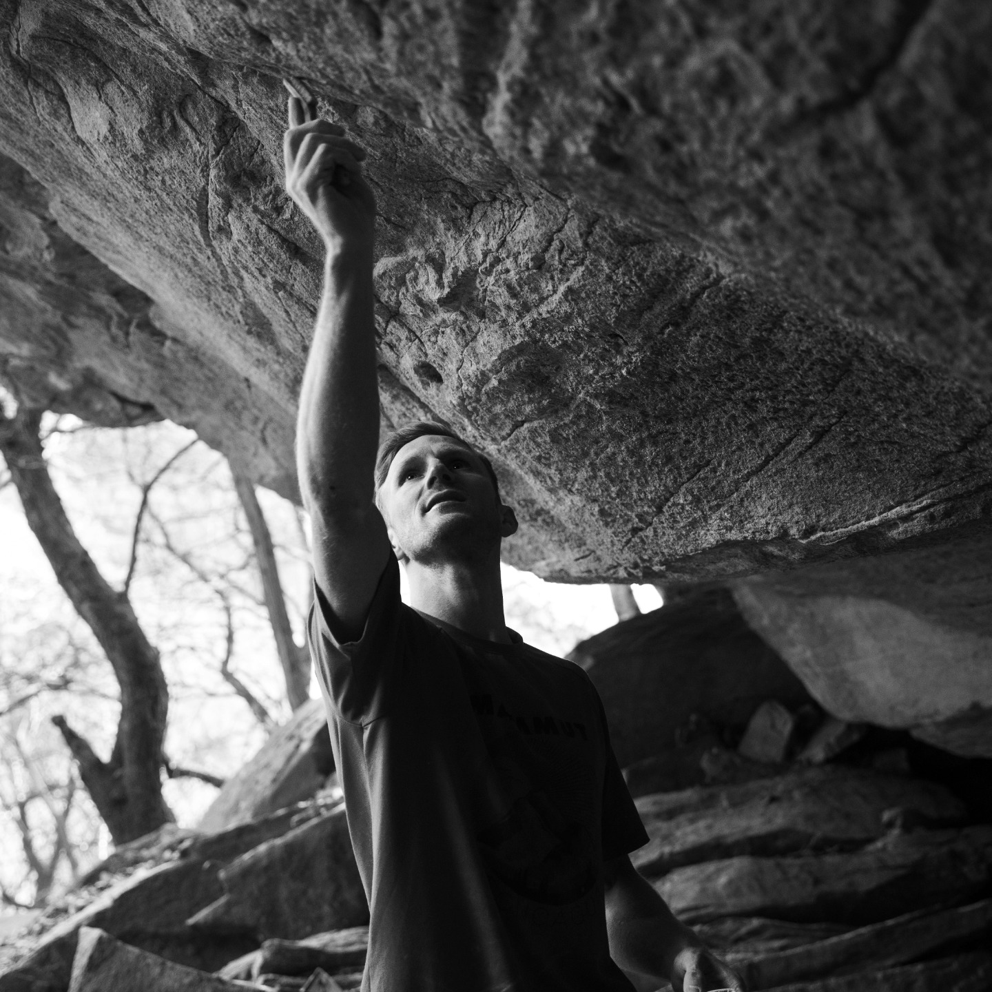 Jakob Schubert w trakcie przejścia przez Alphane (9A). Źródło: Facebook/Jakob Schubert