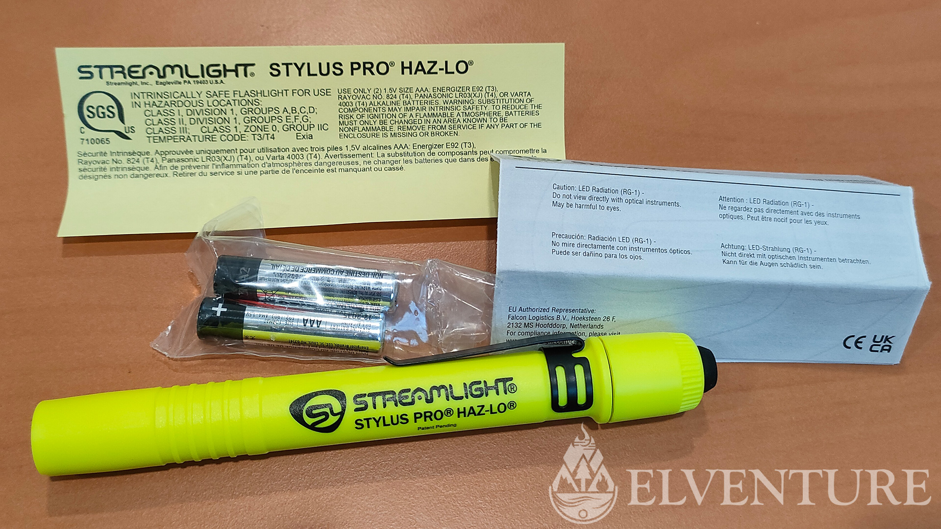 zawartość zestawu streamlight stylus pro haz-lo