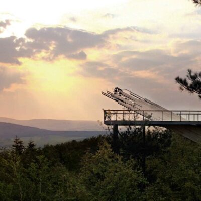 wizualizacja kładki w uzdrowisku Wapienne